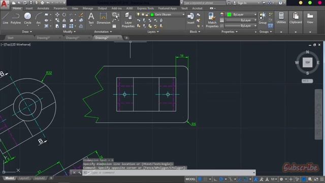 AutoCad Tutorial | Control Bracket Part 3 смотреть онлайн