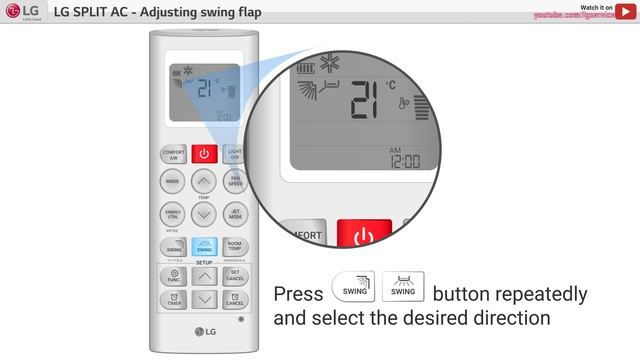 [LG Split AC] - Adjusting Swing Flap