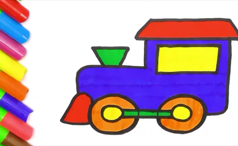 Рисуем Паровозик смотреть онлайн