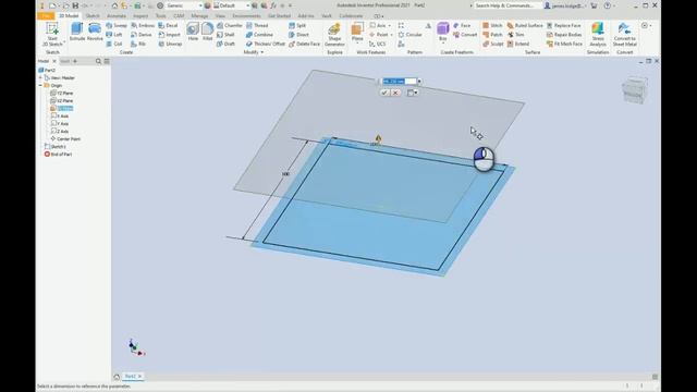 Sketch Tricks - Create Offset Plane using the Start 2D Sketch Command смотреть онлайн