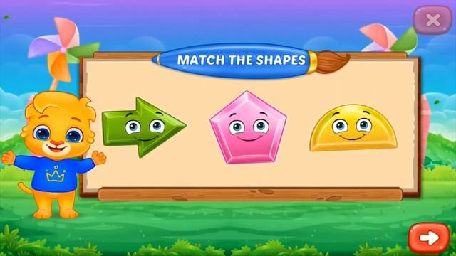 Color Kids Game Matching Shapes - Learning Shapes For Kids, Kindergarten, Toddlers, Preschoolers