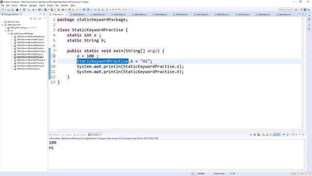 46 - static keyword in Java (Hindi/Urdu) смотреть онлайн