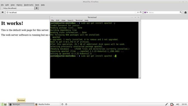 Install a simple apache Web Server on Linux Mint 14 смотреть онлайн
