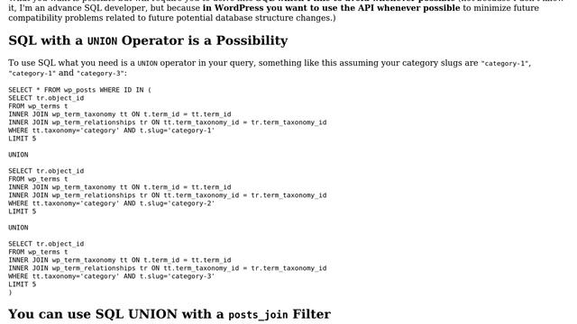 Wordpress: Using WP_Query to Query Multiple Categories with Limited Posts Per Category? смотреть онлайн