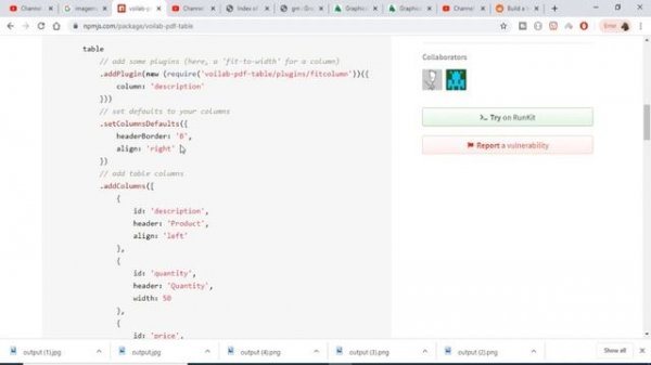 How to add Tables to PDF Documents Using PDFKit Library Plugin Voilab Pdf Table in Node.js