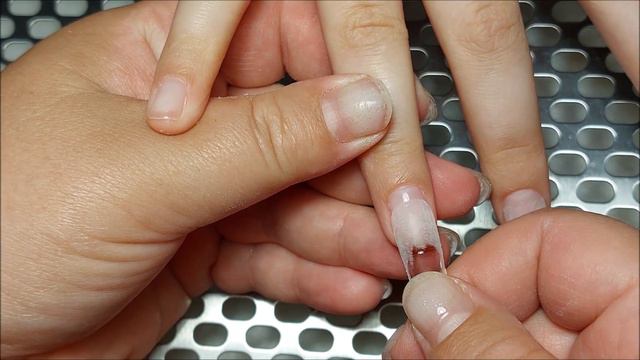 Наращивание на гелевые типсы. Балерина. Длинные ногти. смотреть онлайн
