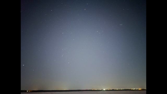 Таймлапс созвездие Ориона со звёздным небом.  9 марта 2023 год.  Время суток вечер. Ленобласть.