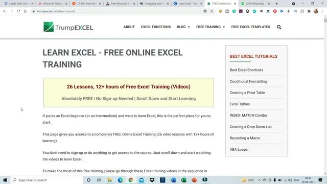 Free Online Courses| How to Learn Microsoft Excel| Free Online Course o Microsoft Excel смотреть онлайн