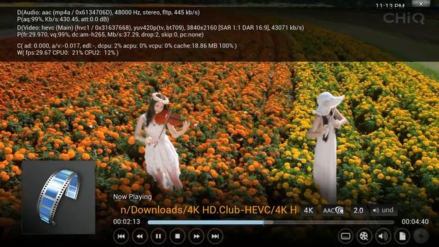 ROMBICA SMART BOX ULTRA HD v002: Проигрывание 4K видео. смотреть онлайн