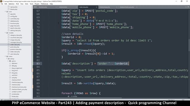 #243 PHP Ecommerce website development | Adding payment description | MVC OOP - Quick programming смотреть онлайн