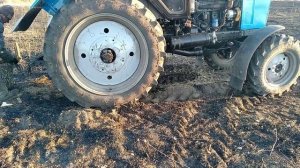 Корчевание пней на тракторе МТЗ 82.1