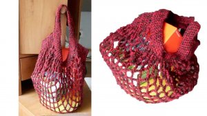 Сумка авоська из акрила крючком #ЛюдмилаТен