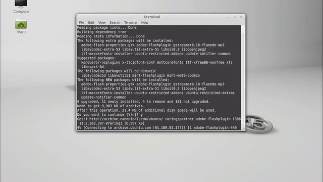 Install ubuntu-restricted-extras on Linux Mint 15 смотреть онлайн