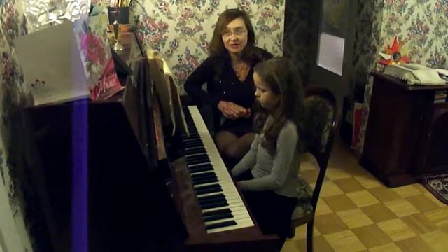 Уроки фортепиано. Адрианна Урок №3 06.03.14 О пользе сольфеджирование. смотреть онлайн