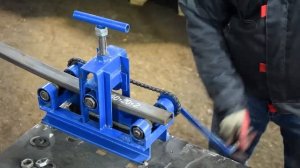 Гнём профиль 40 на 20. Правильно фиксируем трубу наборными шайбами. Инструкция. Трубогиб Цепон.