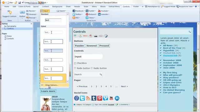 Joomla 3 Tutorials: Artsiteer Styling the Controls смотреть онлайн