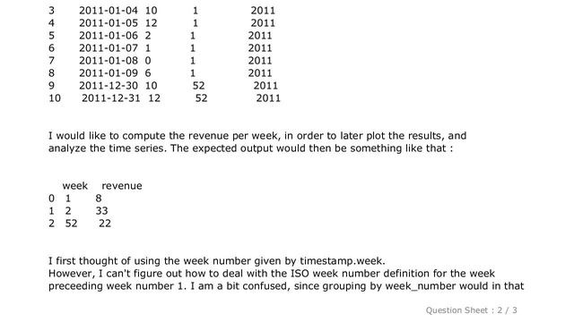 Pandas : Pandas groupby week given a datetime column смотреть онлайн