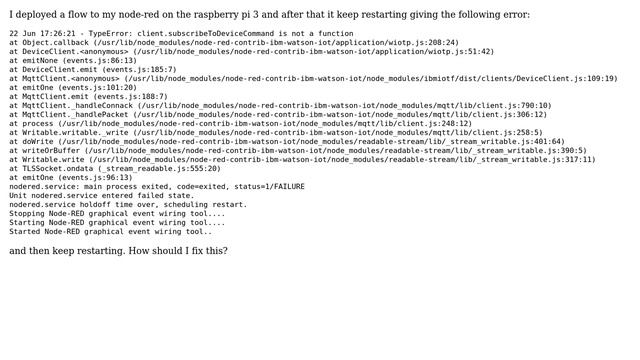 Raspberry Pi: Node Red keep restarting on my raspberry pi 3 смотреть онлайн