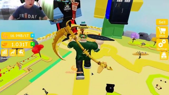 Kiruhaha играет в Roblox (x2 coins Lifting Simulator) смотреть онлайн