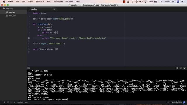 Python 13.8 Build an Interactive English Dictionary - Similarity Ratio Between Two Words смотреть онлайн