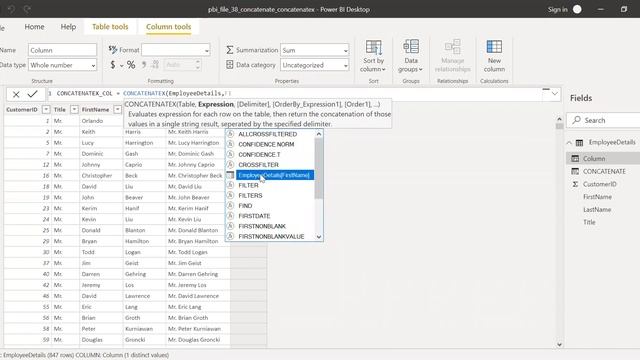 Power BI CONCATENATE & CONCATENATEX function смотреть онлайн