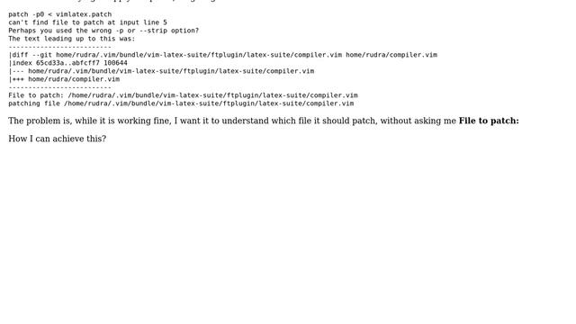 Unix & Linux: applying a patch file created by git-diff смотреть онлайн