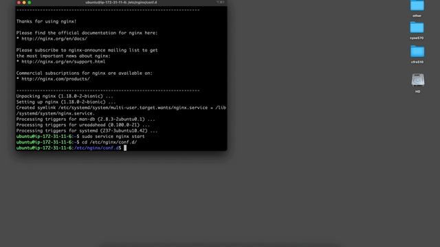 nginx web server and reverse proxy on aws