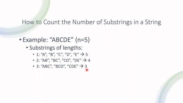 Number of Substrings in a String смотреть онлайн