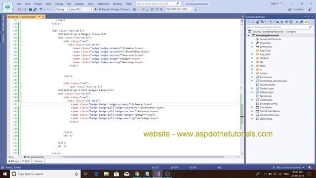 How to use bootstrap 4 pill badges class in asp.net || visual studio 2019 #bootstrap 4 tutorials 6 смотреть онлайн