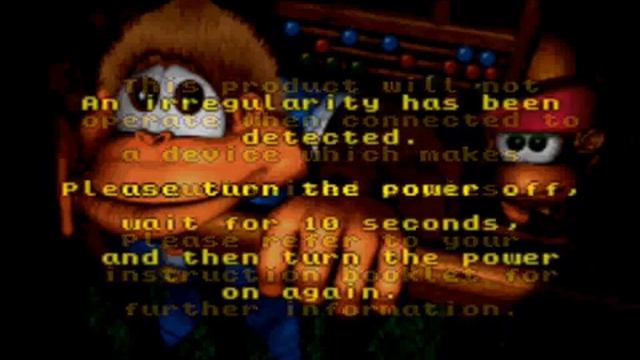 Donkey Kong Country 3 - Error Game Screen
