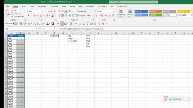 How To Create A Relative Cell Reference In An INDIRECT Function In Excel смотреть онлайн