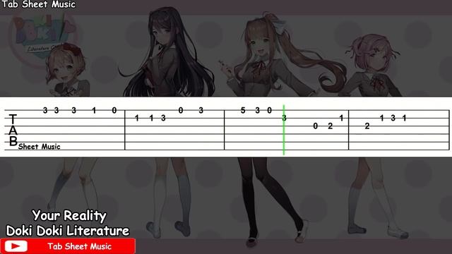 Doki Doki Literature Club! - Your Reality Guitar Tutorial смотреть онлайн