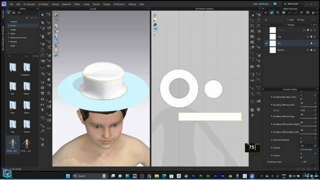 how to make basic hat in CLO3D | shift 4 cube смотреть онлайн
