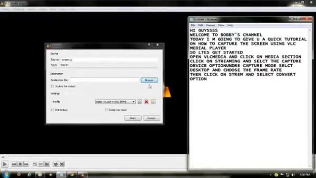 capture desktop screen quick tutorial(vlc media player) смотреть онлайн