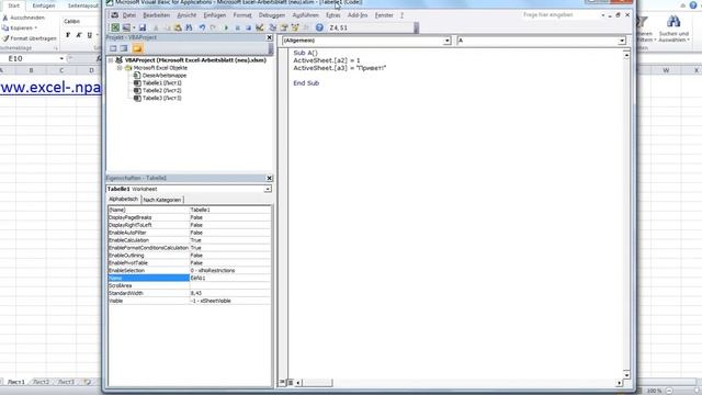 2ПШ_Создание простых макросов в файле Excel (немецкоязычный Excel). смотреть онлайн