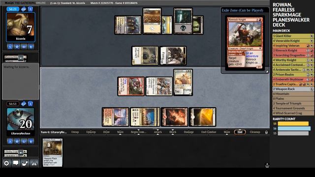 Upgraded Rowan, Fearless Sparkmage Planeswalker Deck GAMEPLAY! смотреть онлайн