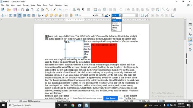 Text Box In Libre Office смотреть онлайн