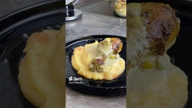 Chicken With Mushroom Sauce With Potato And Carrot Puree | Курица с овощами Полное видео в профиле