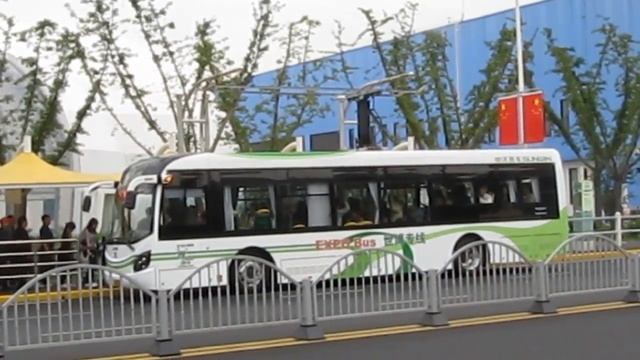 Выставка Шанхай Экспо 2010 (Shanghai Expo). Электробус, аккумуляторный автобус смотреть онлайн