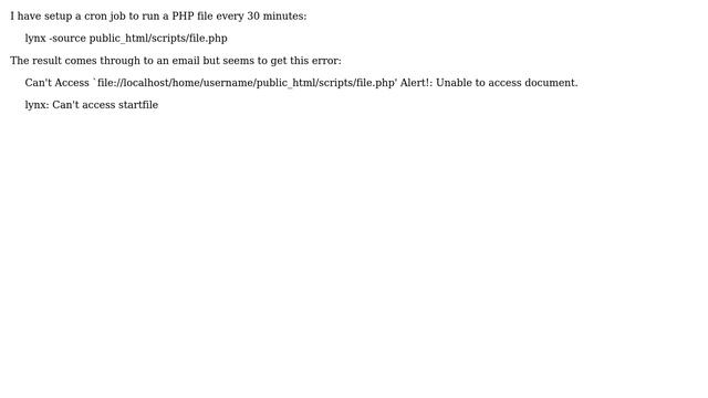 Linux cron job error смотреть онлайн