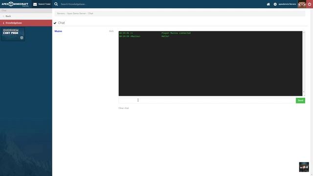 Chat Page View Overview at Apex Minecraft Hosting смотреть онлайн