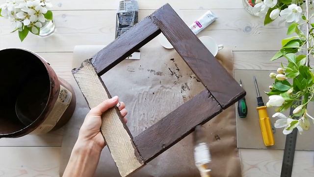 Деревянная рамка для панно из гипса своими руками. Ботанический барельеф. смотреть онлайн