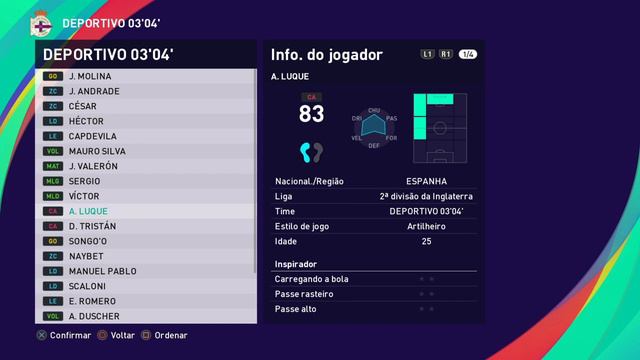 eFootball PES 2021 DEPORTIVO 2003-2004 Classic Teams - Ps4/Ps5 смотреть онлайн