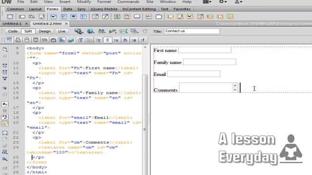 Dreamweaver (PART7):Create forms - Use the insert option - checkbox - submit - html form code! смотреть онлайн