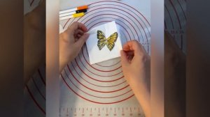 Бабочки из вафельной бумаги для торта. Waffle paper butterflies