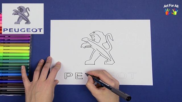 How to draw Peugeot Car Logo смотреть онлайн