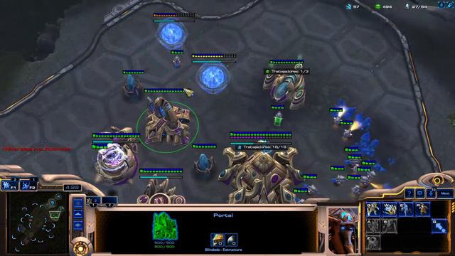 Partida clasificatoria Starcraft II 2 vs 2 el pilon de la muerte смотреть онлайн