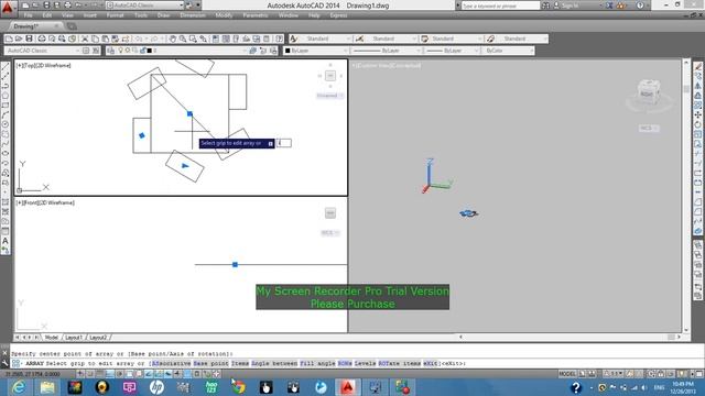 polar array in autocad 2014 смотреть онлайн