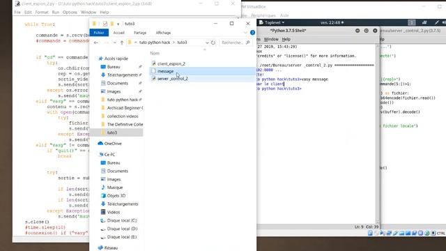 python hack #4 reverse shell espionage cmd upload fichier - part2 смотреть онлайн