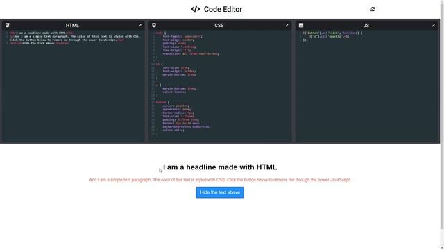 Online Code Editor Demo смотреть онлайн